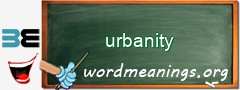 WordMeaning blackboard for urbanity